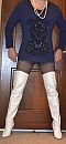 White boots and tooo short top, photo 1680x3571, 0 comments, 3 votes